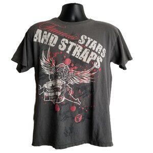 Famous Stars Straps Eagle Graphic Tee L Travis Barker Punk Rock Y2K Vintage